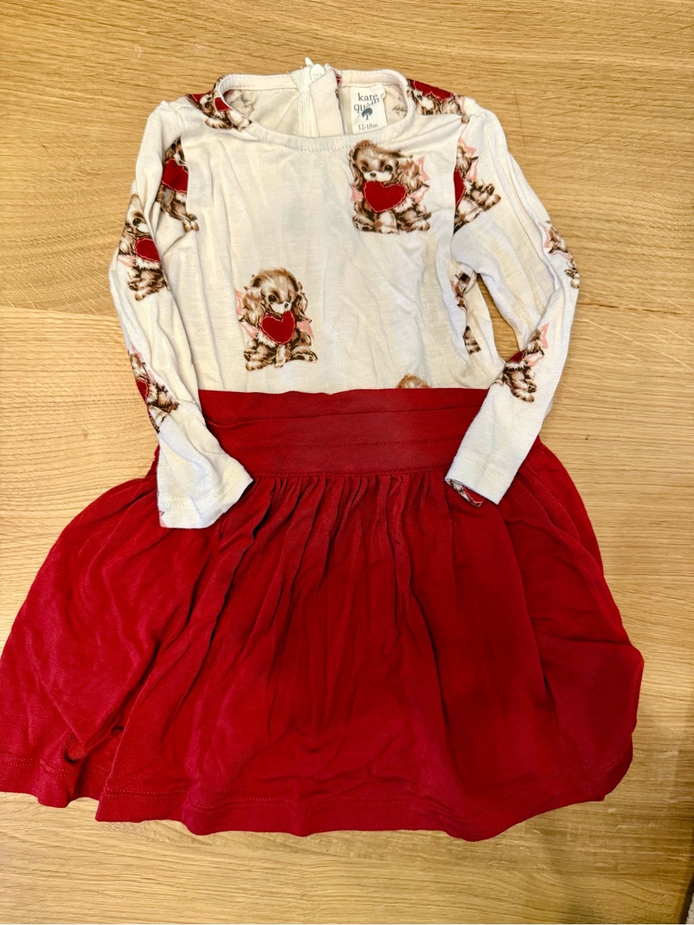 Kate Quinn Vintage Valentines Puppy Heart Dress with Bow